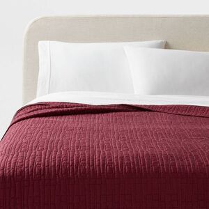 Open Box - Threshold - King TENCEL Quilt Wine Red - Threshold Red